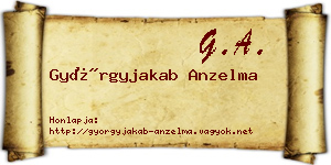 Györgyjakab Anzelma névjegykártya